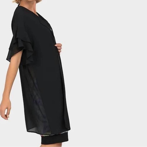 Joseph Ribkoff chiffon Black cover jacket Size 10 - Picture 3 of 4